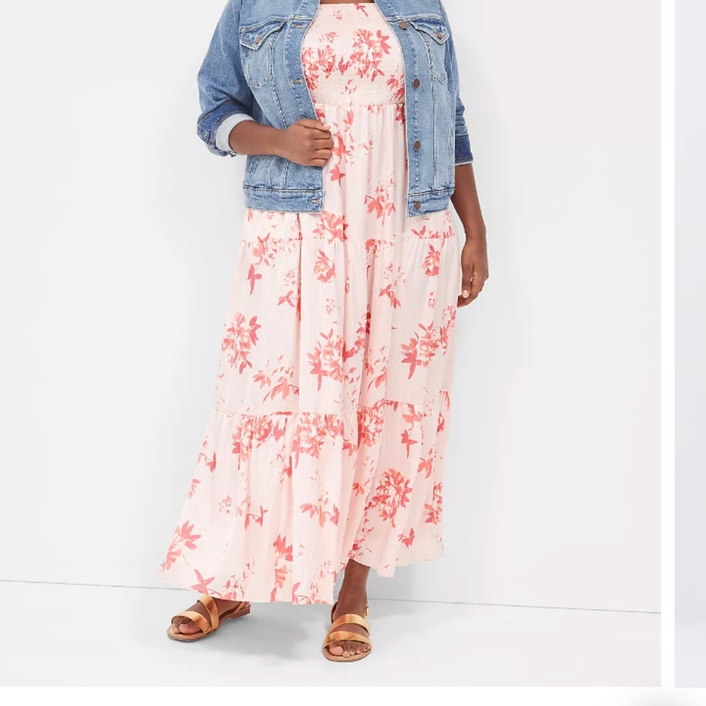 Sleeveless tiered maxi dress
